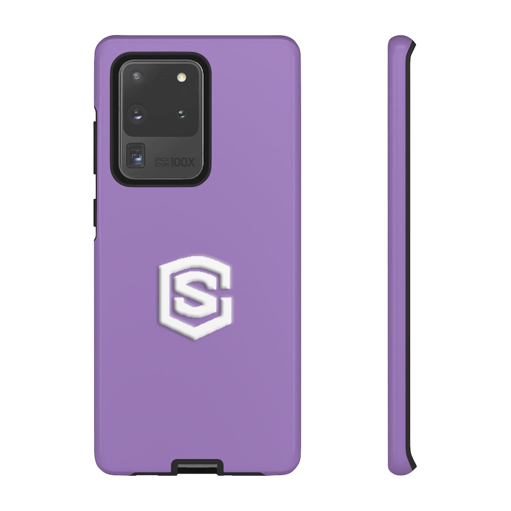 Purple Tough Cases White Logo