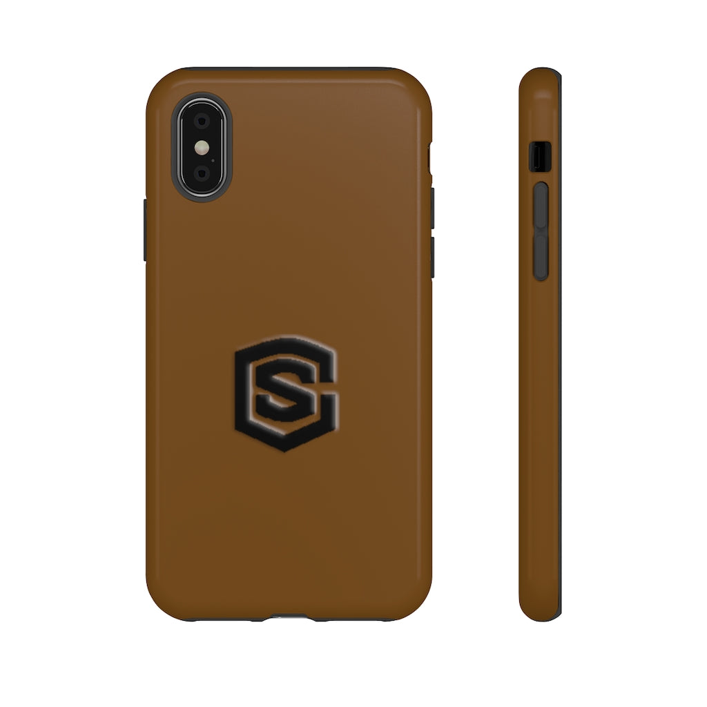 Brown Tough Cases Black Logo