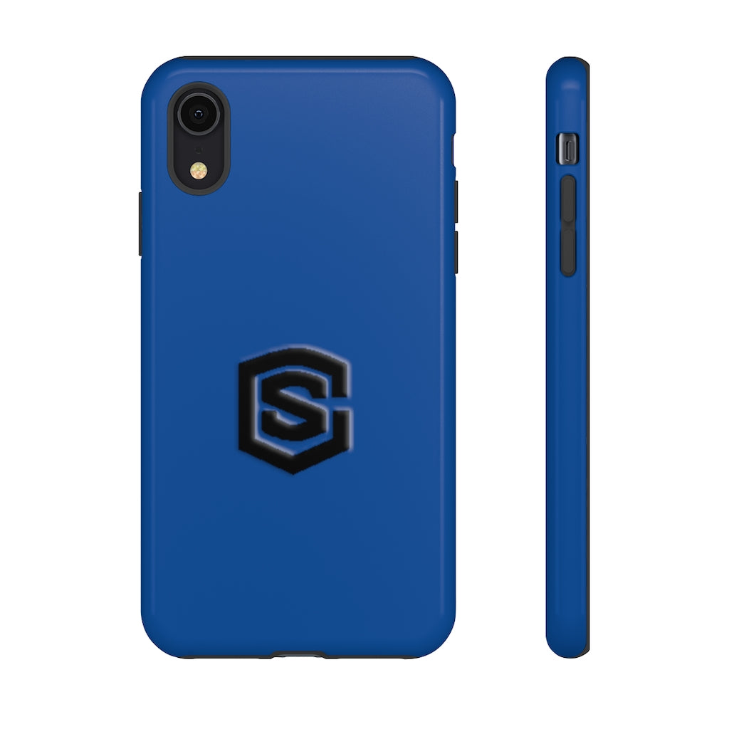 Blue Tough Cases Black Logo