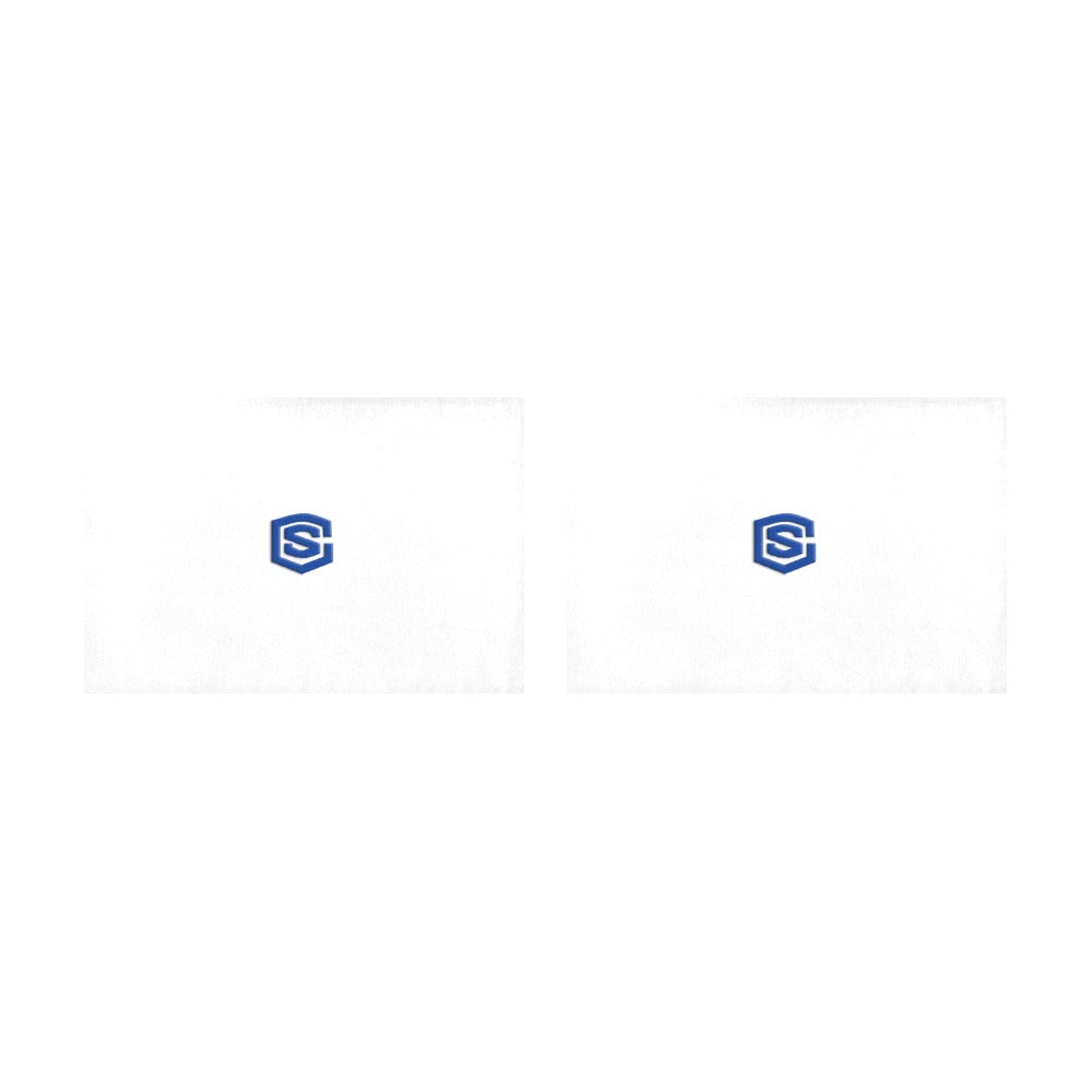 White Placemats 12" x 18" With Blue Logo Placemats 12" x 18" (Set of 2)