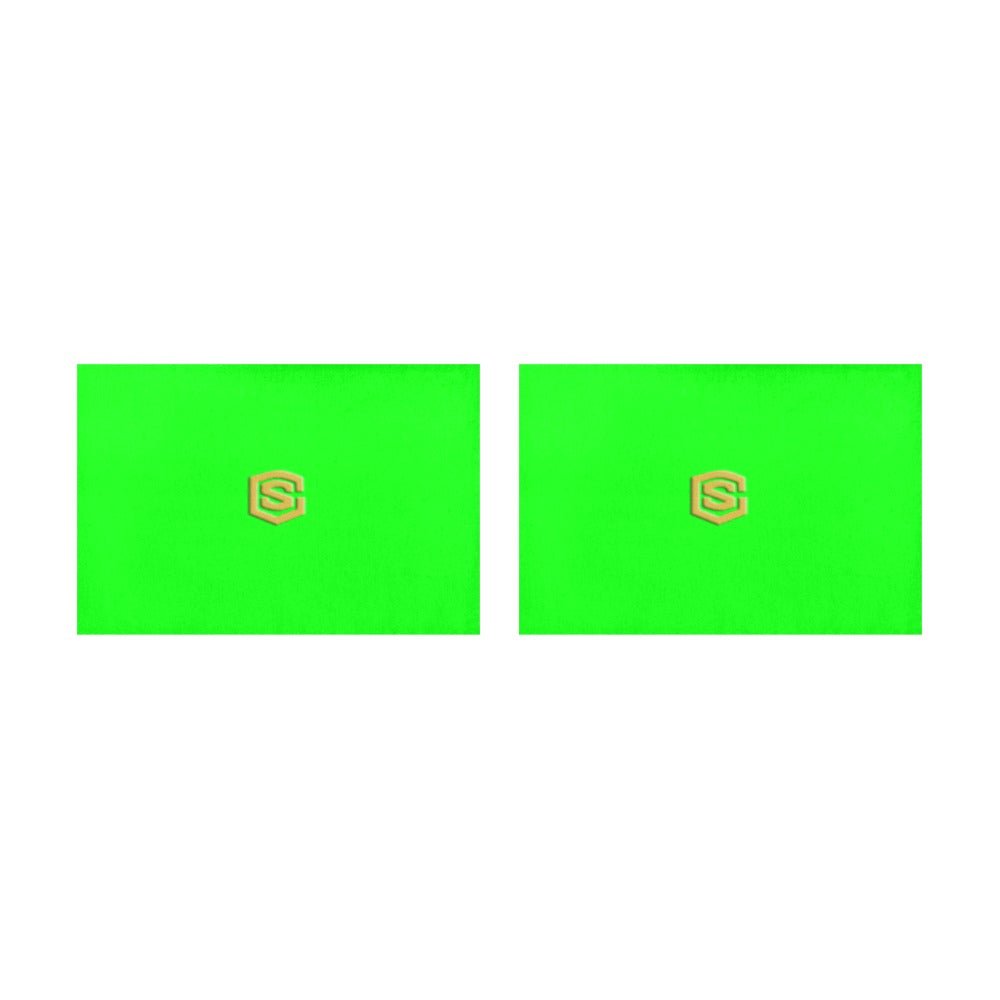 Green Placemats 12" x 18" With Gold Logo Placemats 12" x 18" (Set of 2)