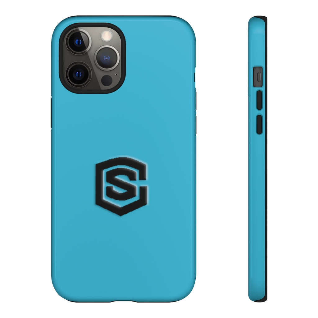 Blue Tough Cases Black Logo
