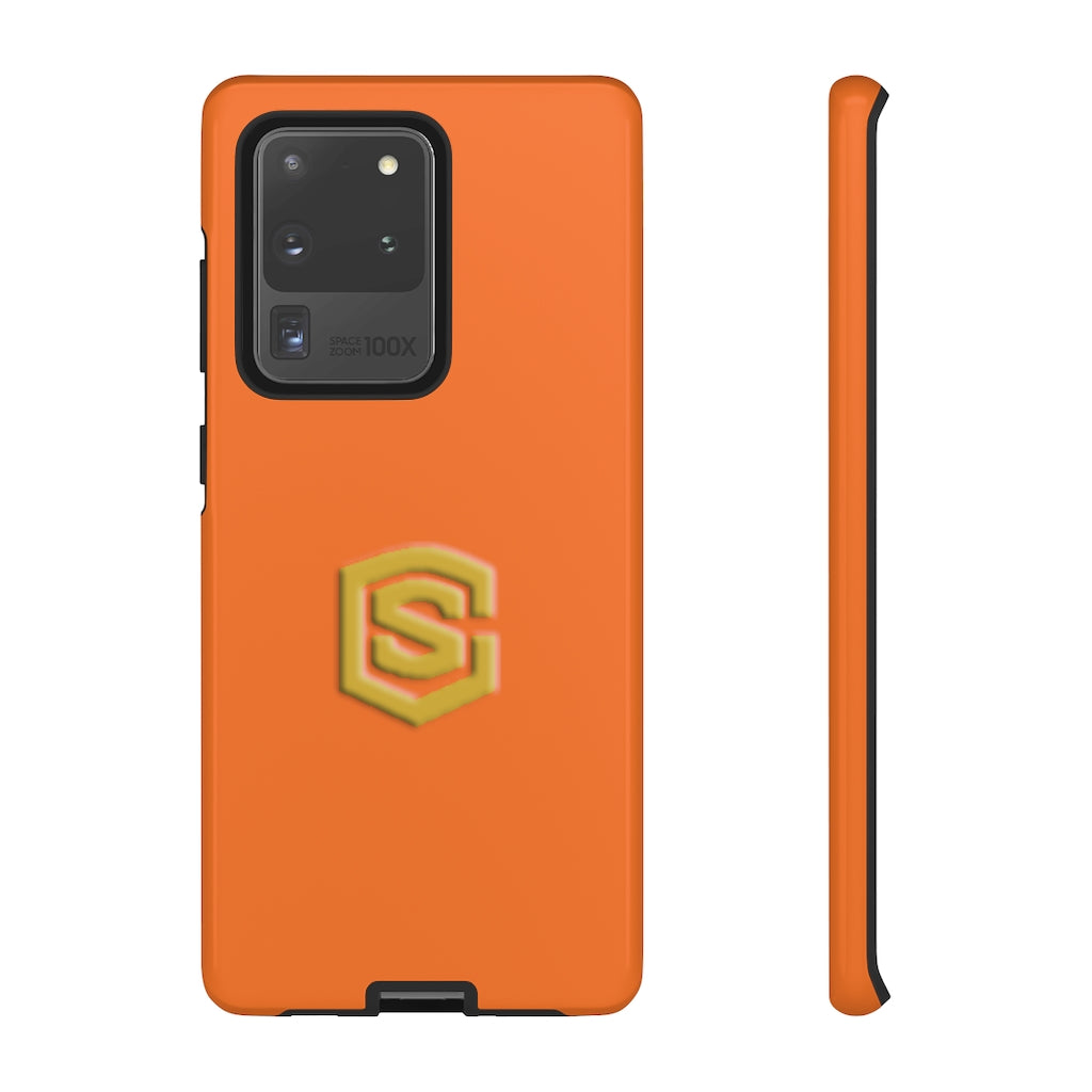 Orange Tough Cases Gold Logo