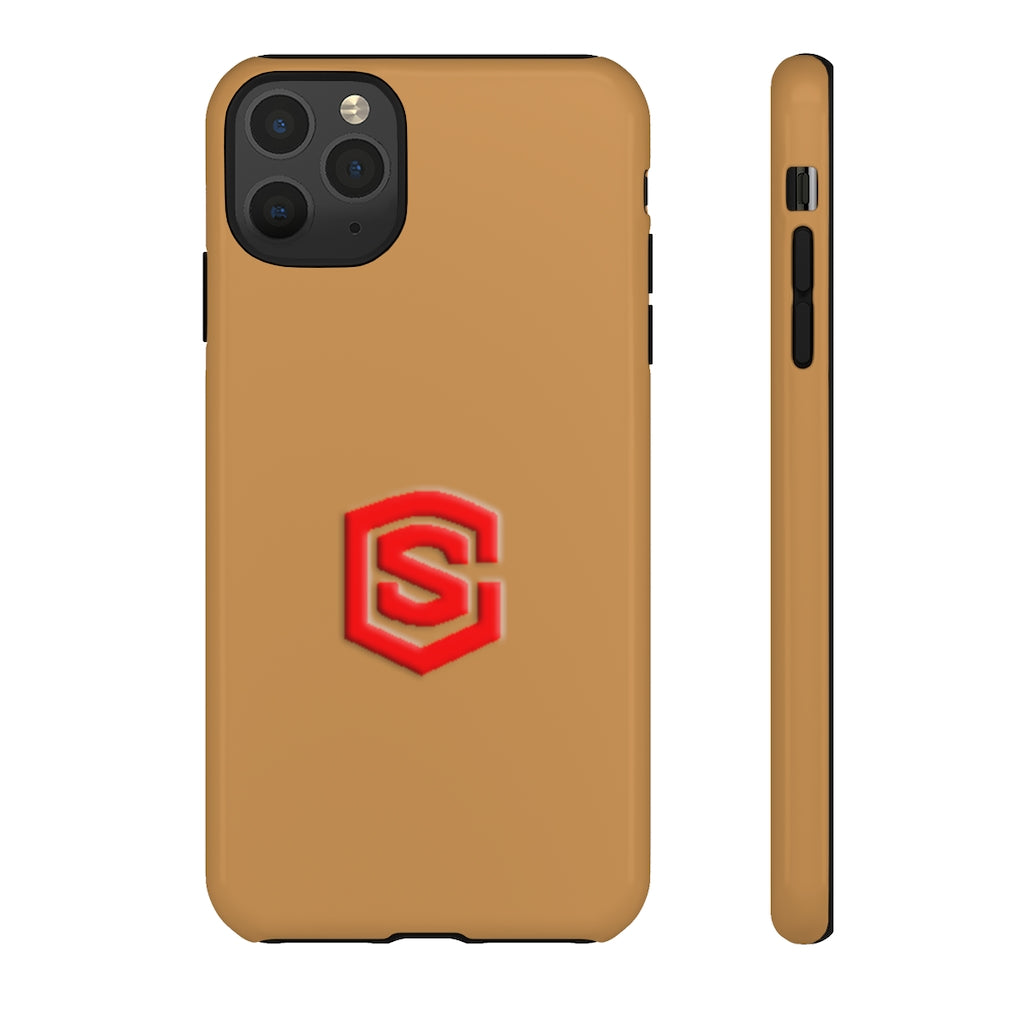 Brown Tough Cases Red Logo