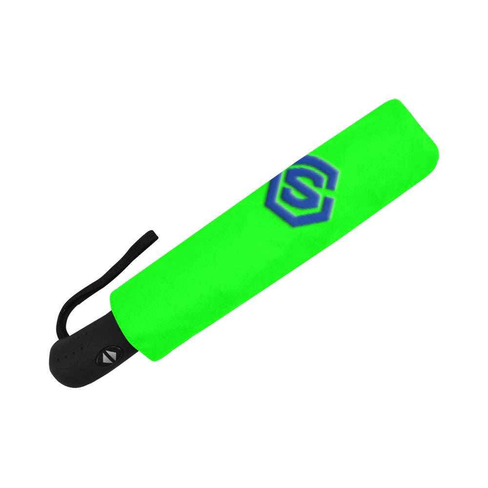 Green Anti-UV Automatic Umbrella With Blue Logo Anti-UV Automatic Umbrella(Outside Printing)(Model U09)
