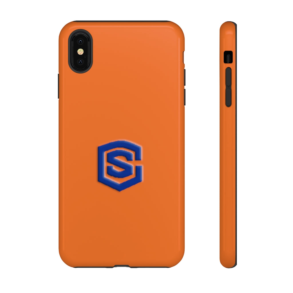 Orange Tough Cases Blue Logo