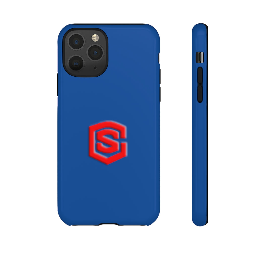Blue Tough Cases Red Logo