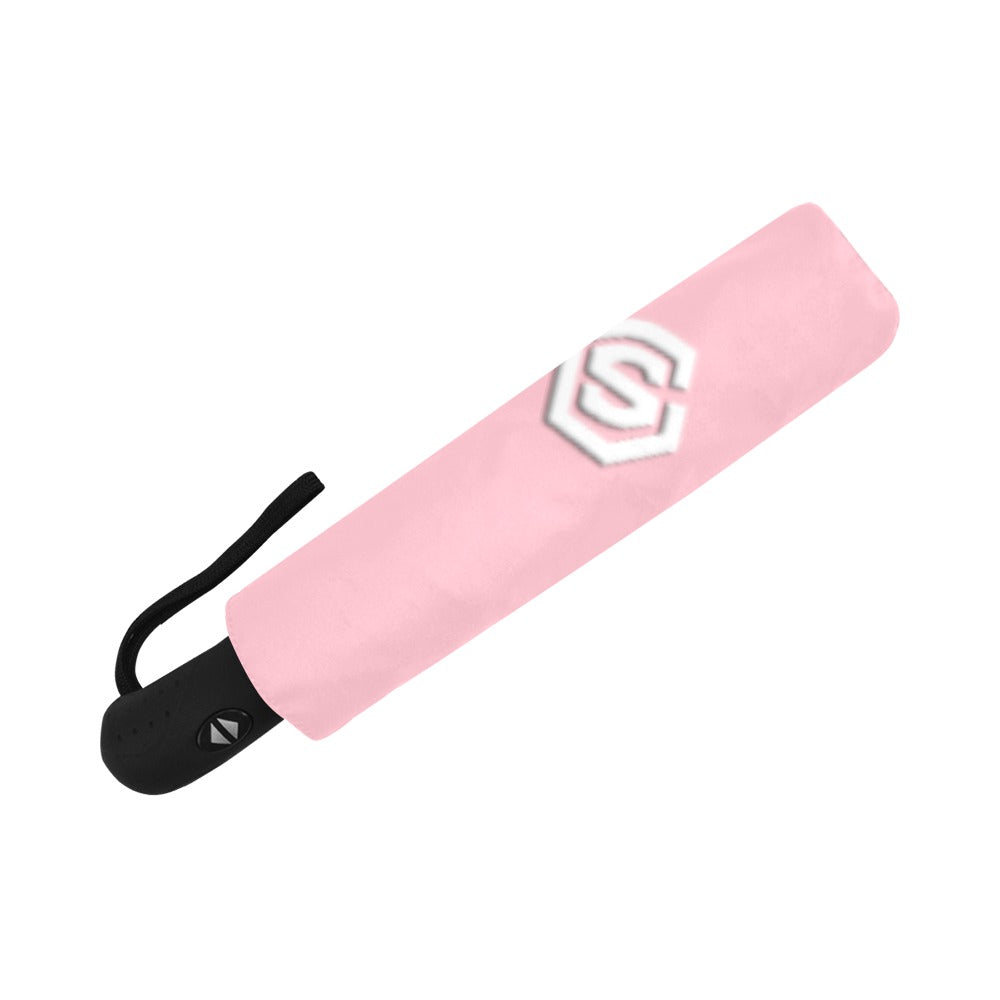 Pink Anti-UV Automatic Umbrella With White Logo Anti-UV Automatic Umbrella(Outside Printing)(Model U09)