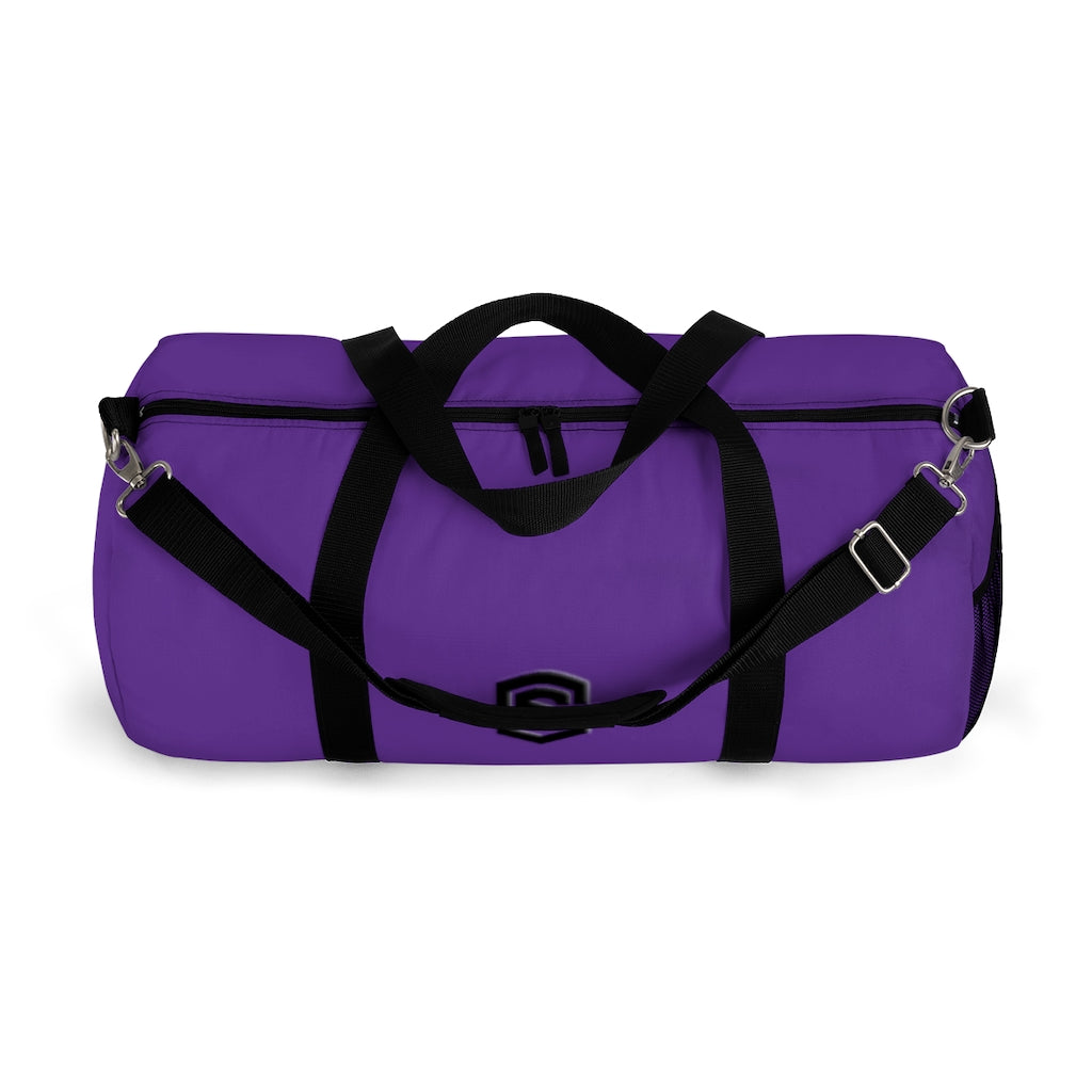 Purple Duffel Bag Black Logo