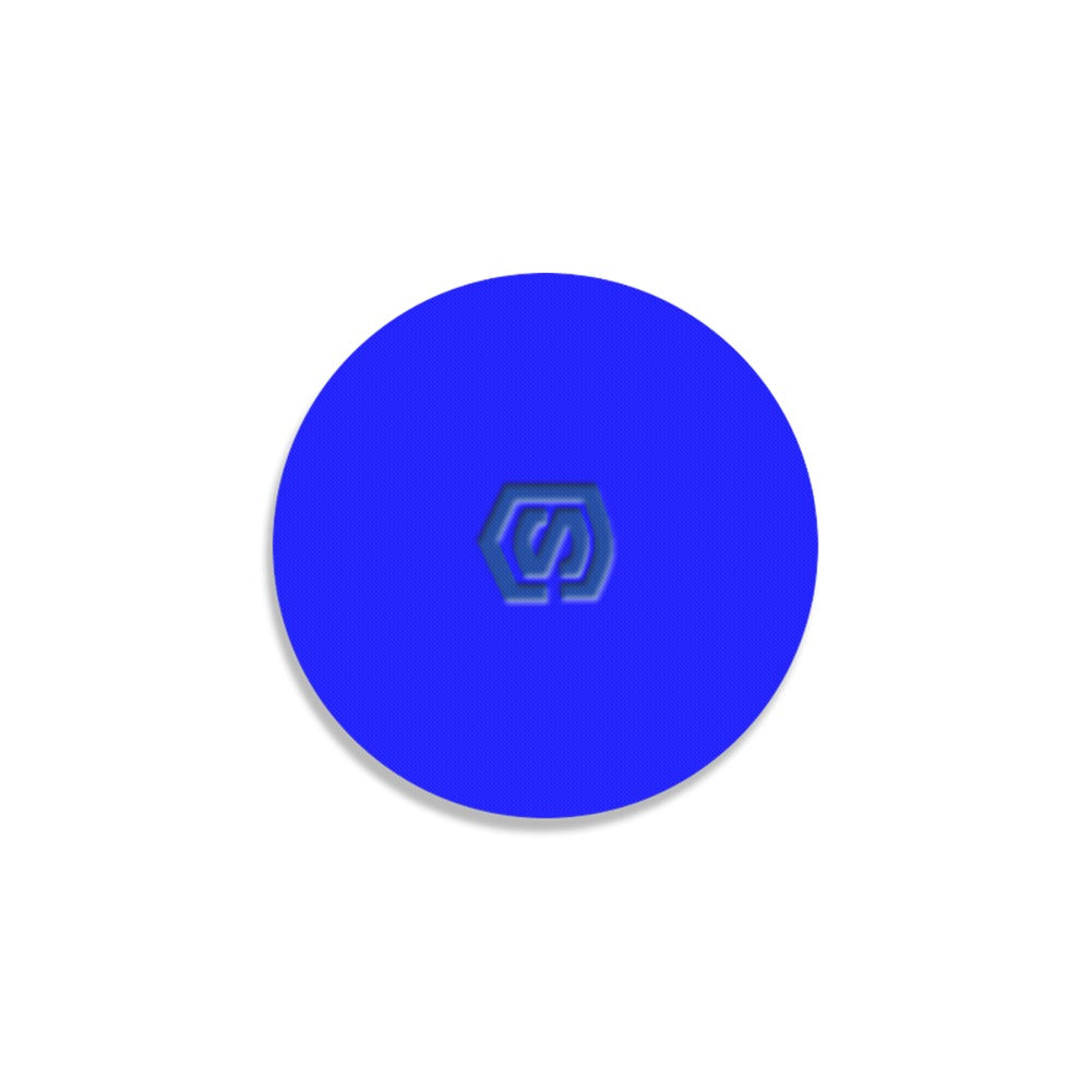 Blue Round Coaster with Blue Logo Round Coaster