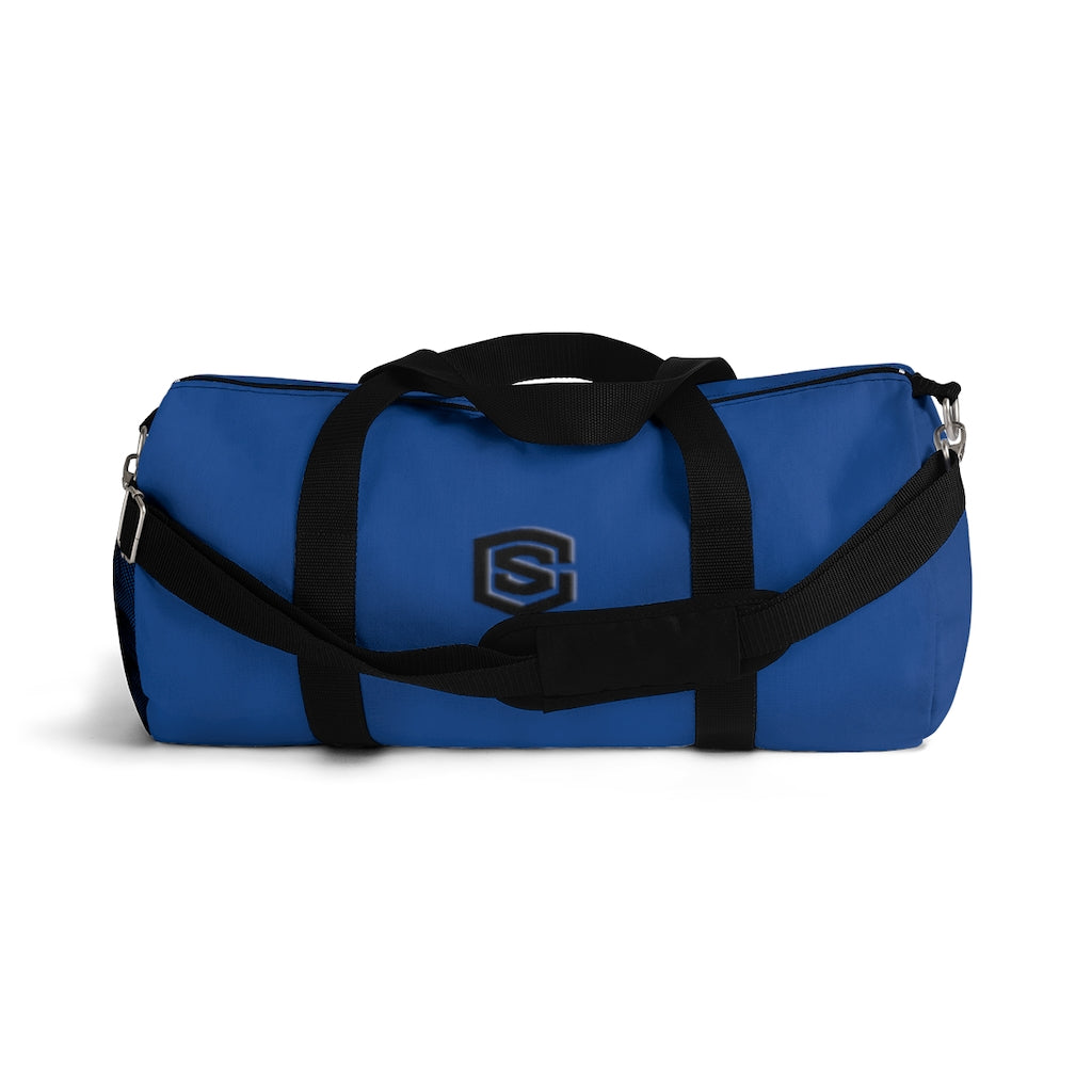 Blue Duffel Bag Black Logo