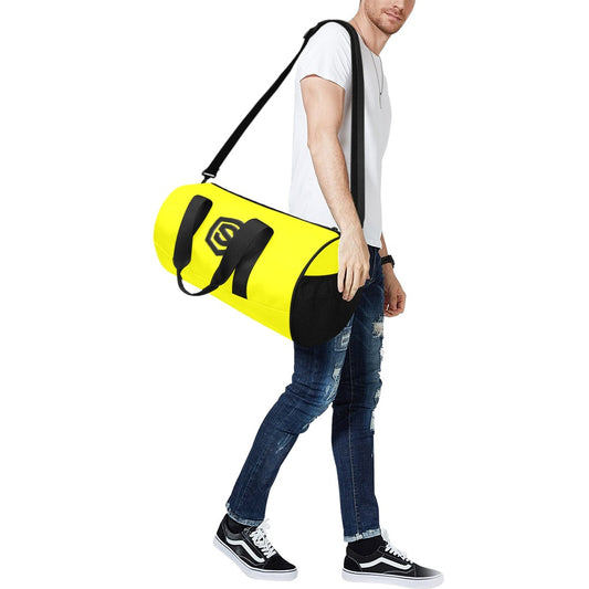 YELLOW TRAVEL BAG WITH BLACK LOGO Travel Duffel Bags (Model 1679)