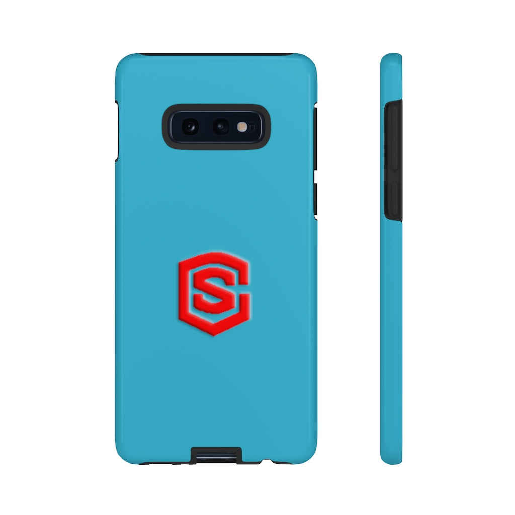 Blue Tough Cases Red Logo