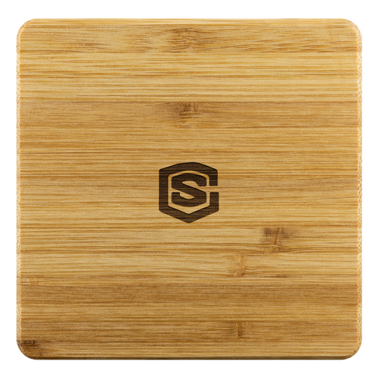 Bamboo Coaster WITH BLACK LOGO