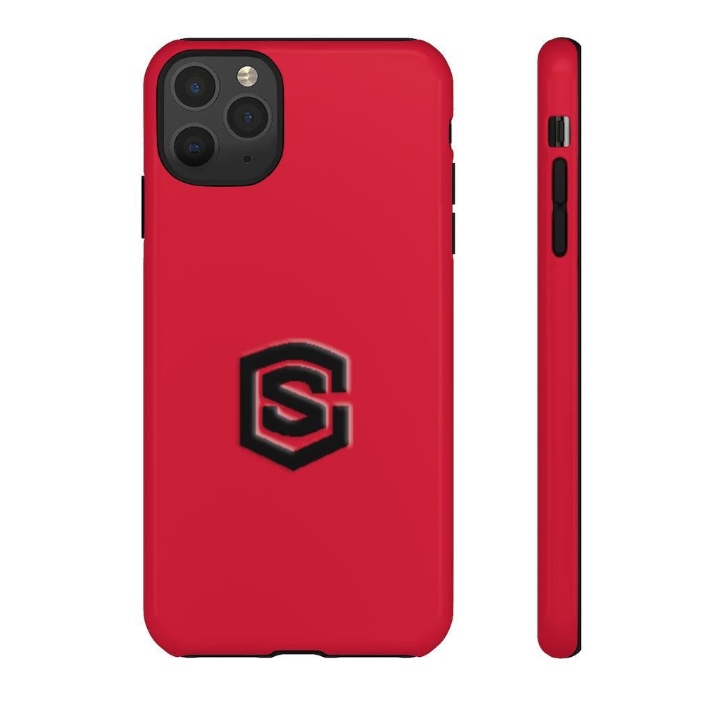 Red Tough Cases Black Logo