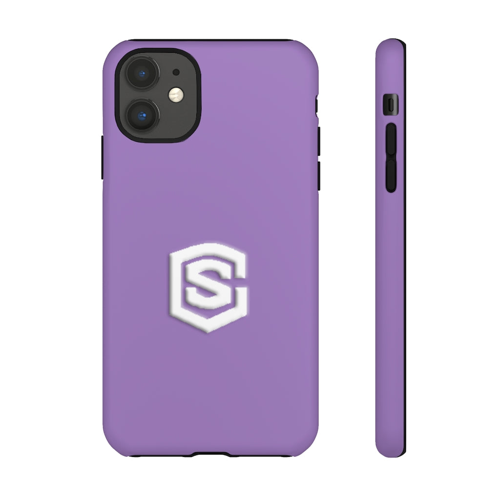 Purple Tough Cases White Logo