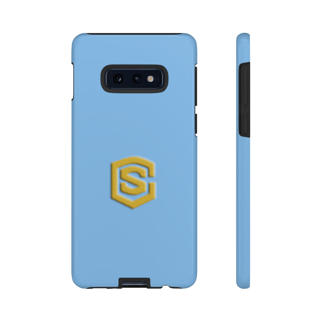 Blue Tough Cases Gold Logo