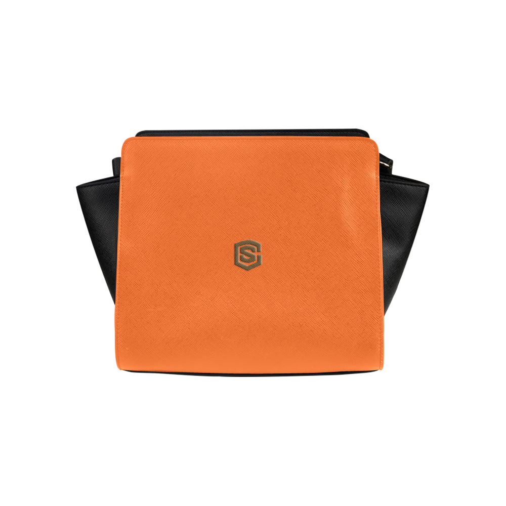 GREEN SATCHEL BAG brown logo Satchel Bag (Model 1635)