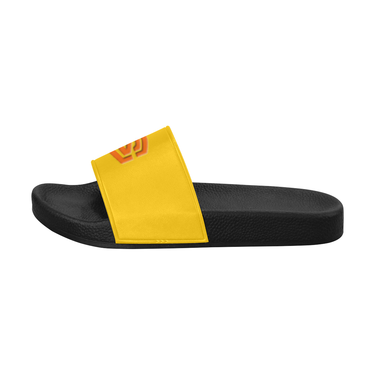 orange logo Men's Slide Sandals (Model 057)
