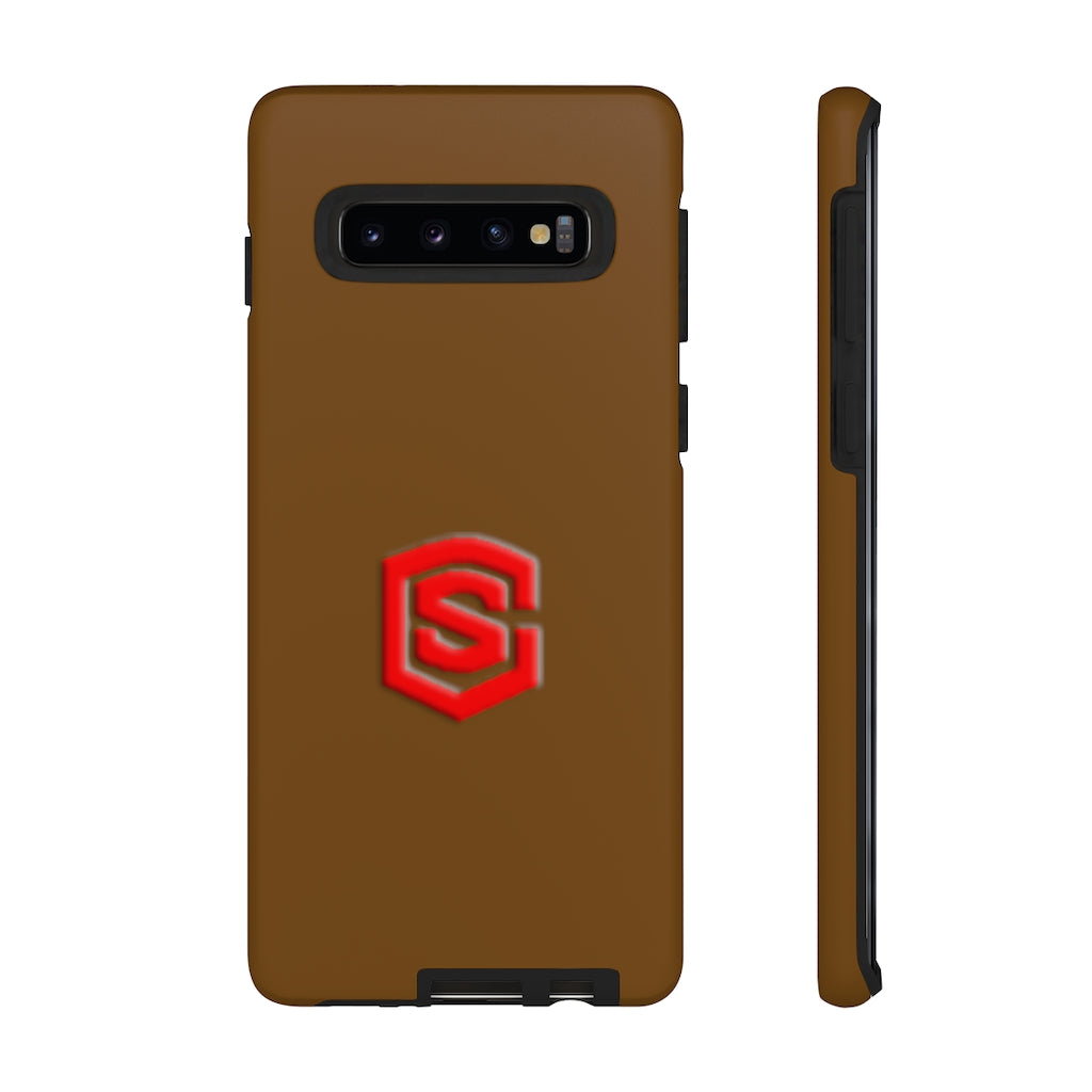 Brown Tough Cases Red Logo