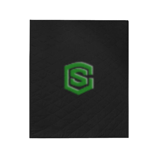 Black Custom Quilt Green Logo Custom Quilt 50" x 60"