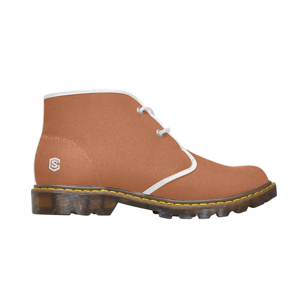 white Men's Canvas Chukka Boots (Model 2402-1)