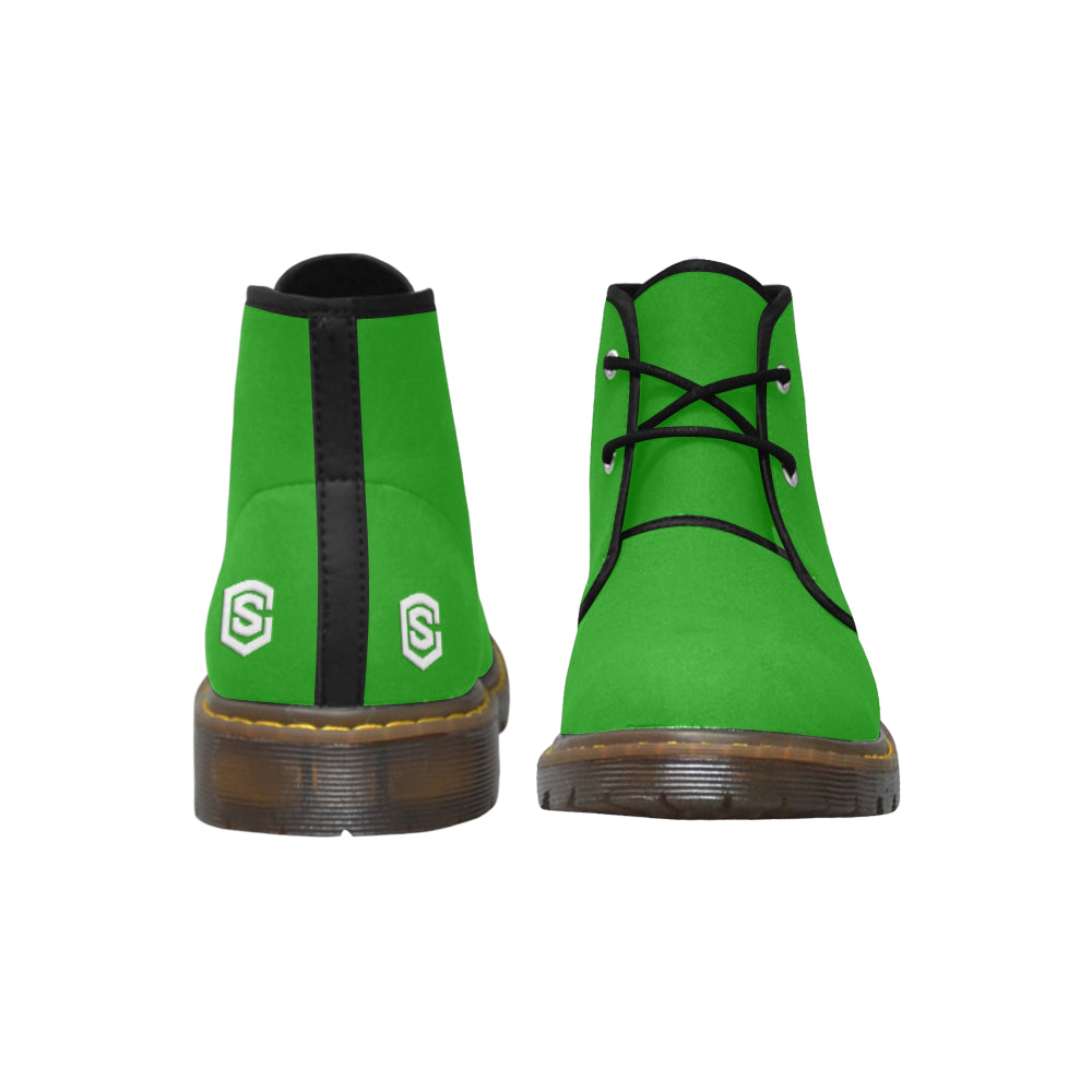 white logo Women's Nubuck Chukka Boots (Model 2402)