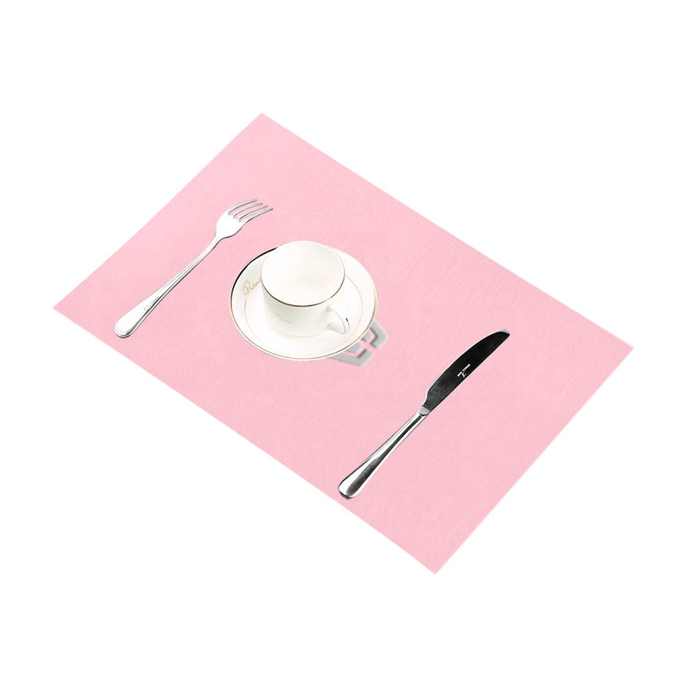 Pink Placemats 12" x 18" With Silver Logo Placemats 12" x 18" (Set of 2)