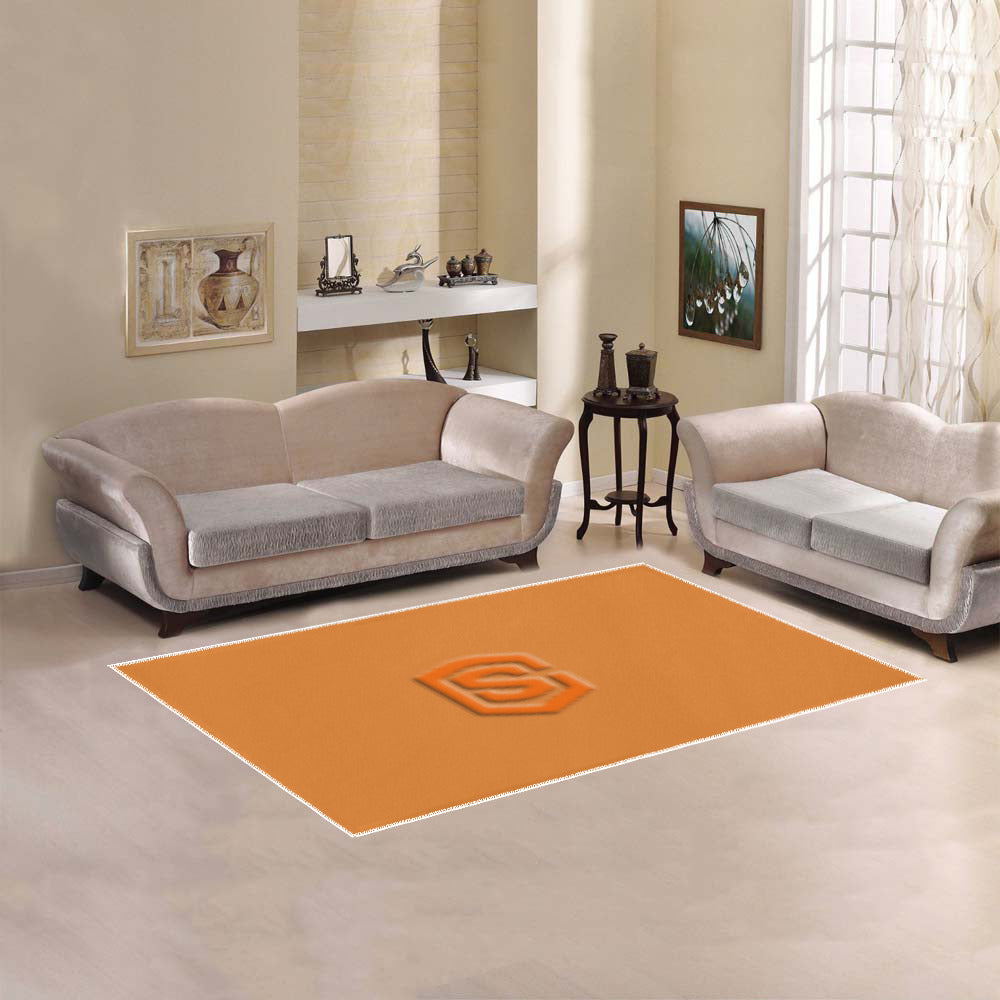 Orange Area Rug Orange Logo Area Rug 5' x 3.2'