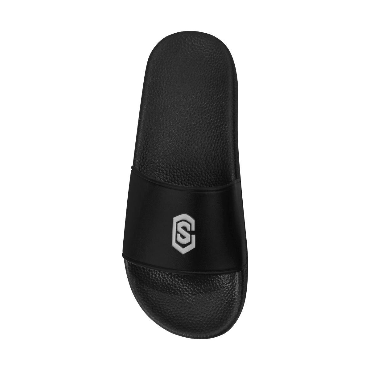 silver logo Men's Slide Sandals (Model 057)