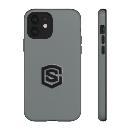 Grey Tough Cases Black Logo