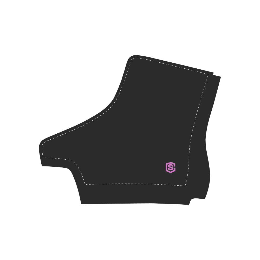 pink logo Apache Round Toe Women's Winter Boots (Model 1402)
