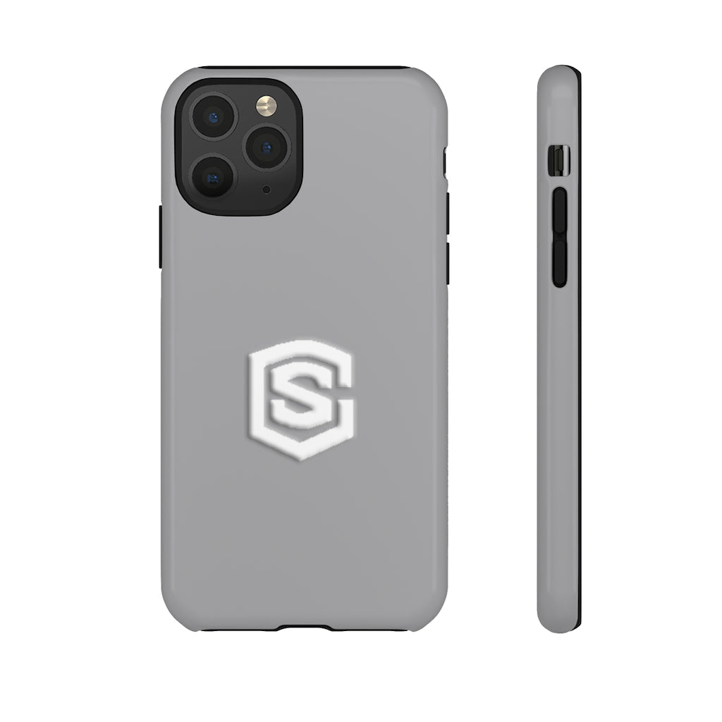 Silver Tough Cases White Logo