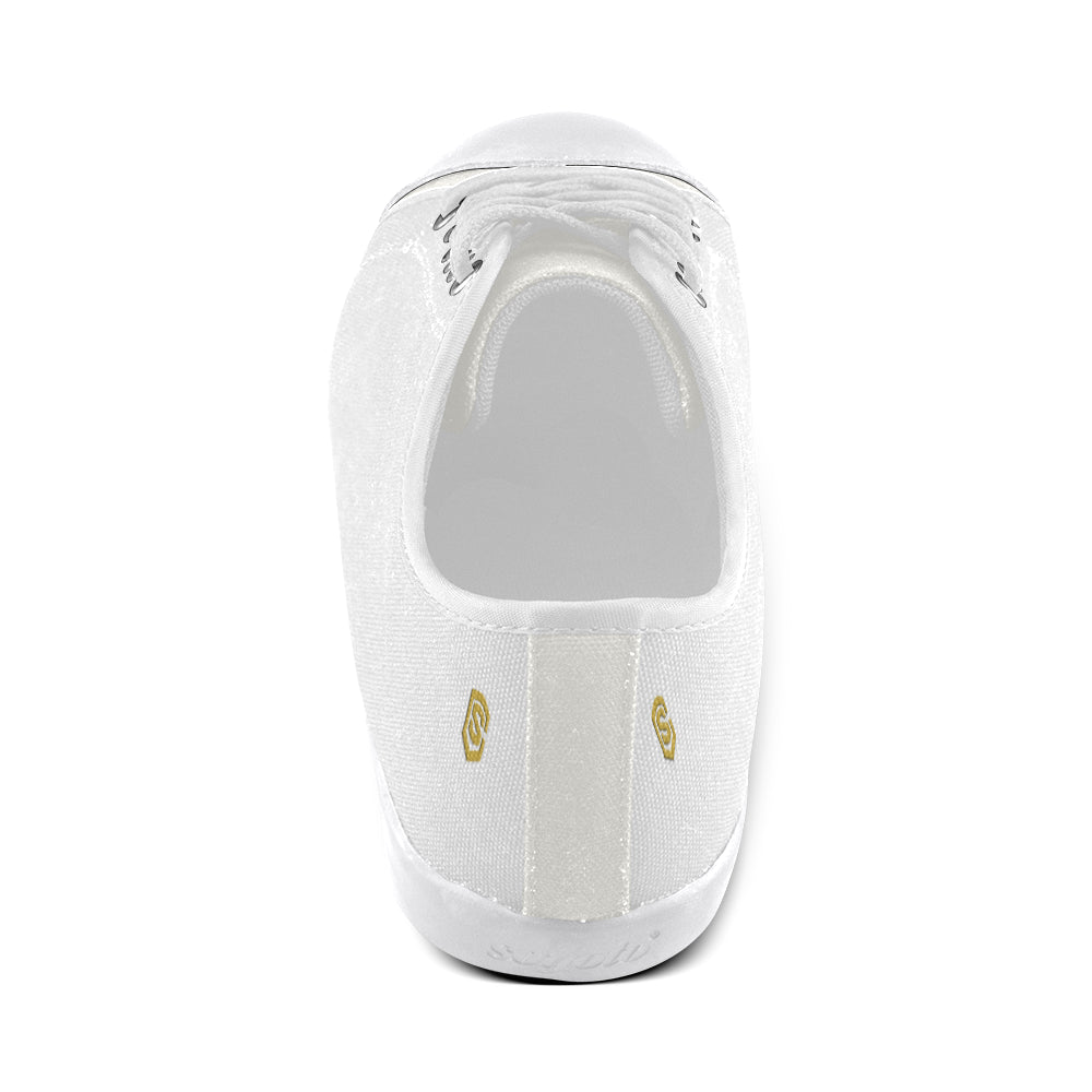 gold Logo Men's Canvas Shoes (Model 016)