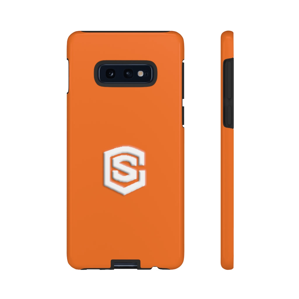 Orange Tough Cases White Logo