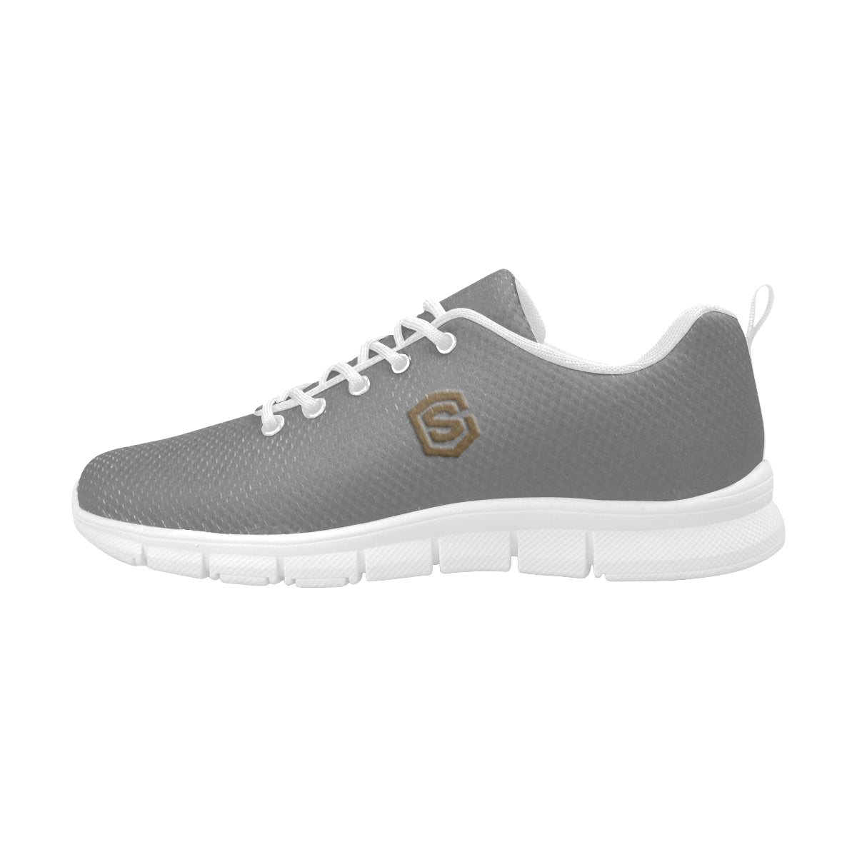 brown logo Women's Breathable Running Shoes (Model 055)