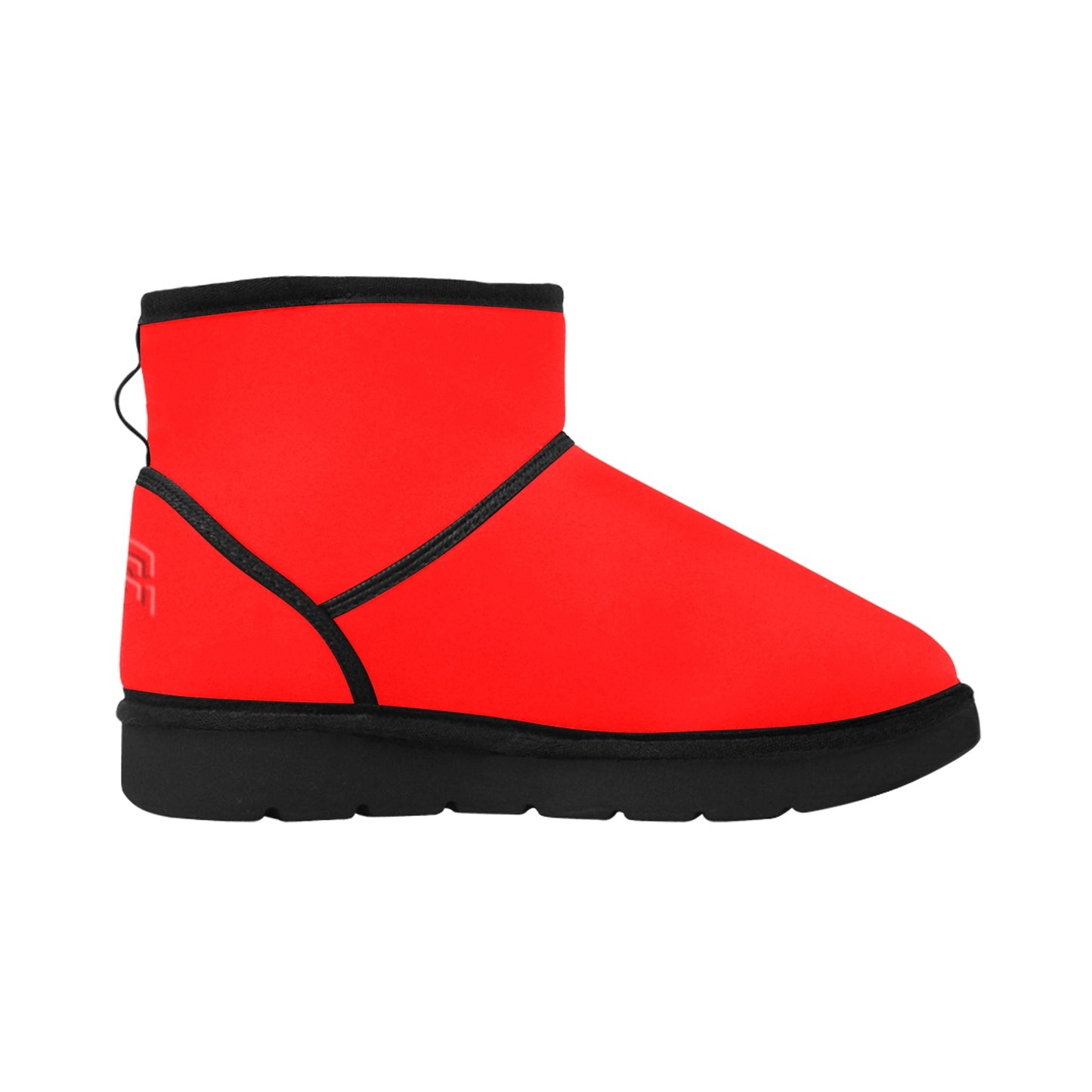 RED Low Top Men's Snow Boots WITH RED LOGO Low Top Men's Snow Boots (Model 049)