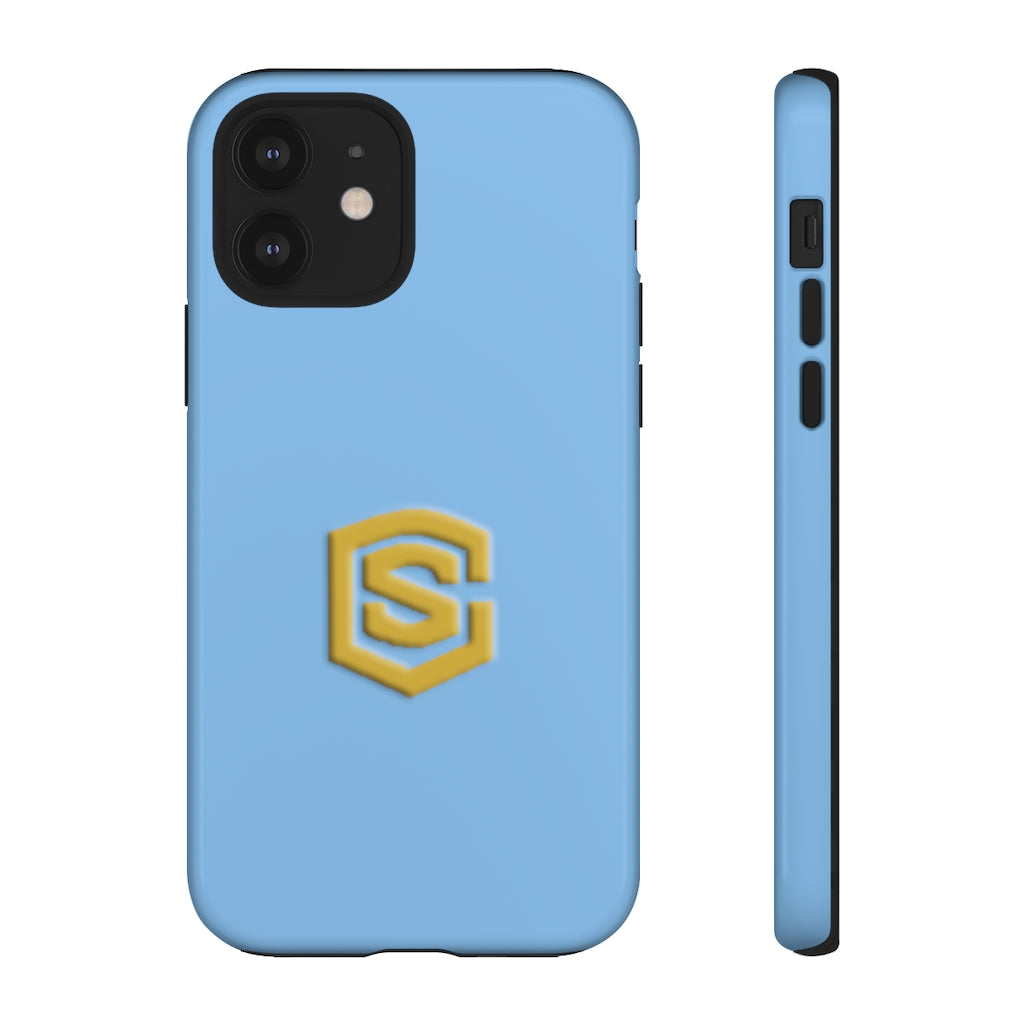 Blue Tough Cases Gold Logo