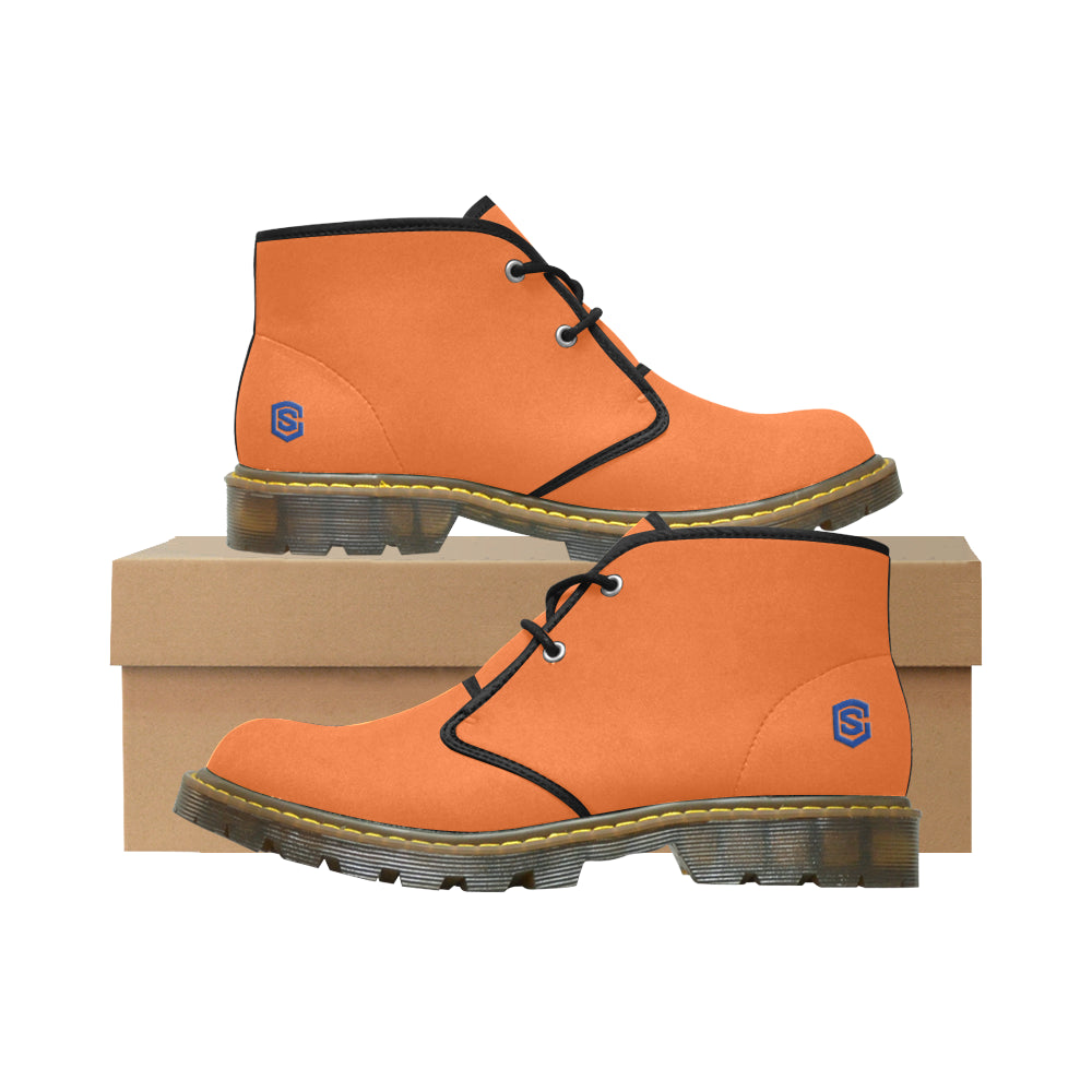 blue logo Women's Nubuck Chukka Boots (Model 2402)