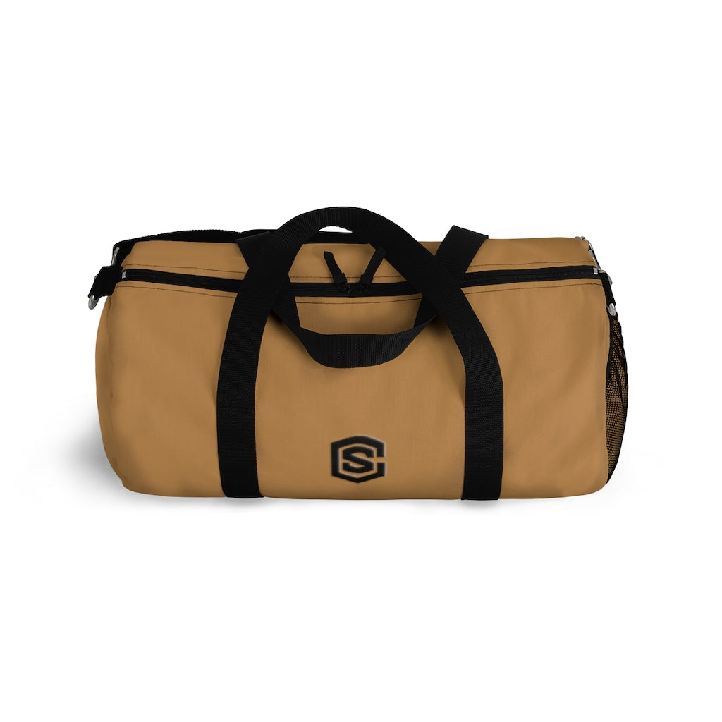 Brown Duffel Bag Black Logo