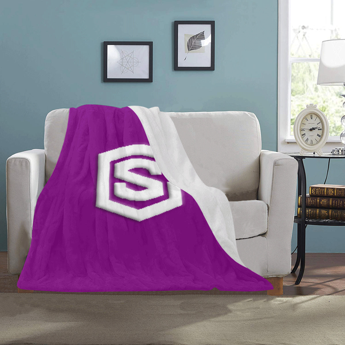 Purple Ultra-Soft Micro Fleece Blanket with White Logo Ultra-Soft Micro Fleece Blanket 30"x40"