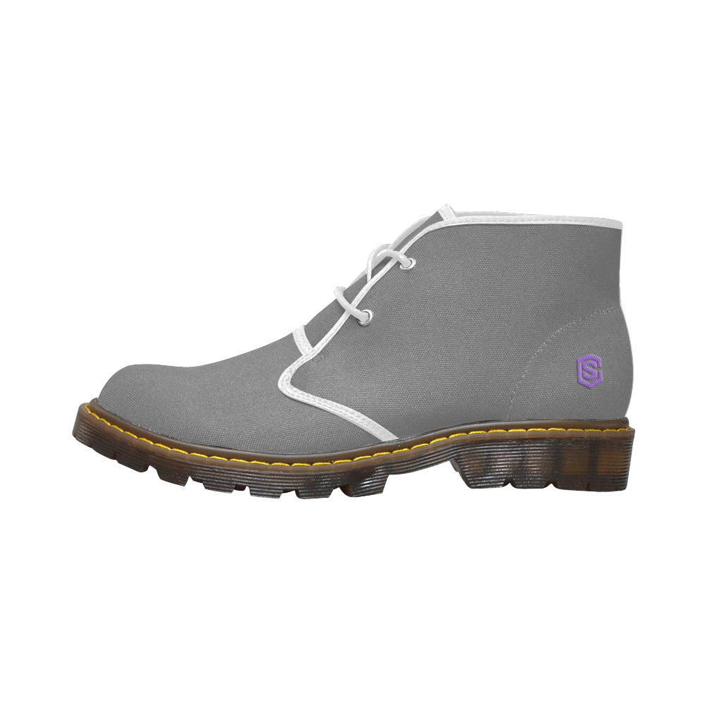 purple Men's Canvas Chukka Boots (Model 2402-1)