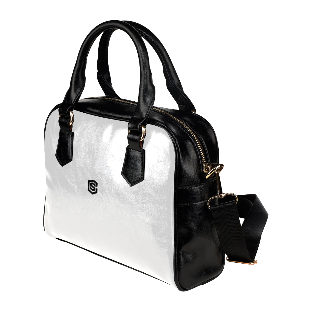WHITE Shoulder Handbag black logo Shoulder Handbag (Model 1634)