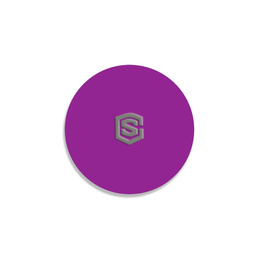 Purple Round Coaster with Gray Logo Round Coaster
