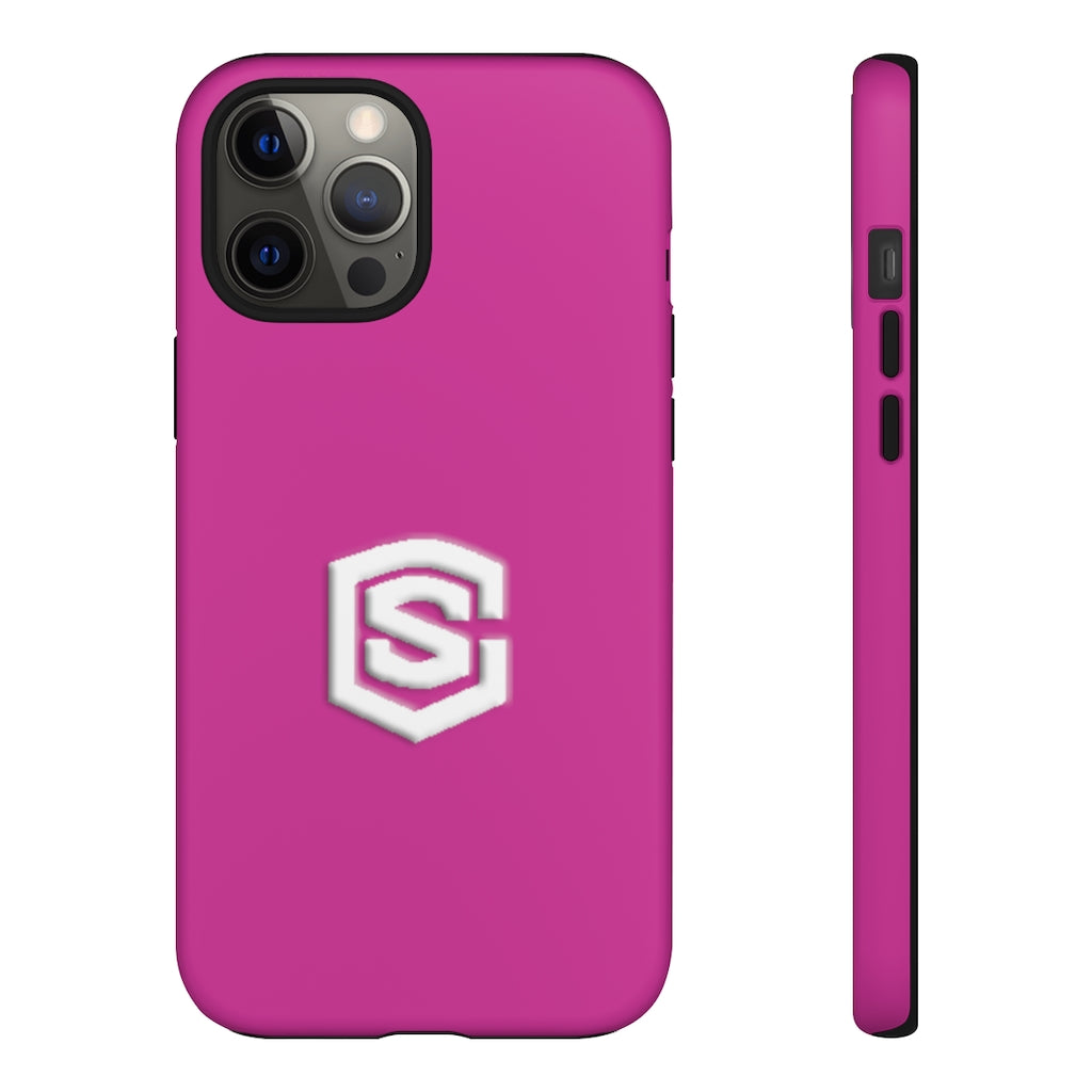 Pink Tough Cases White Logo