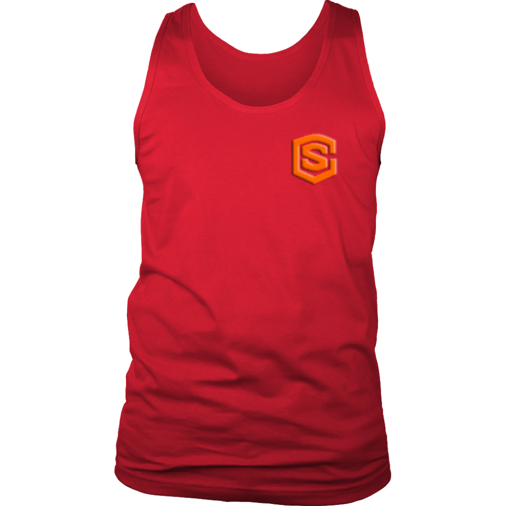 District Mens Tank WITH ORANGE LOGO