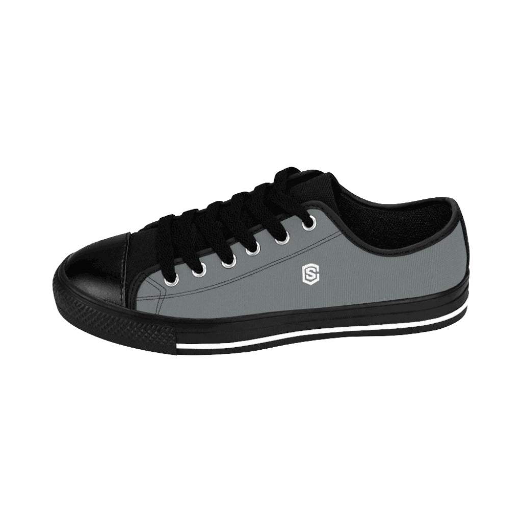 grey Men's Sneakers - white logo
