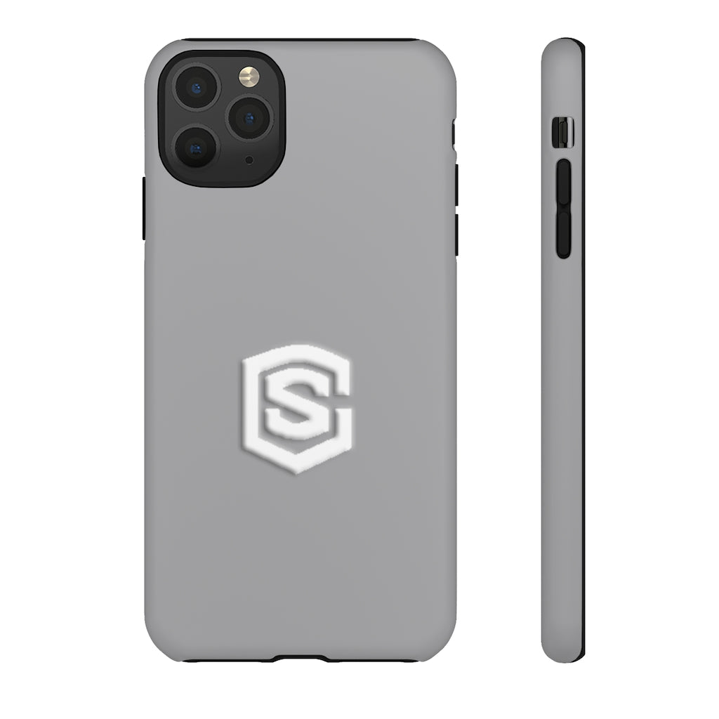 Silver Tough Cases White Logo