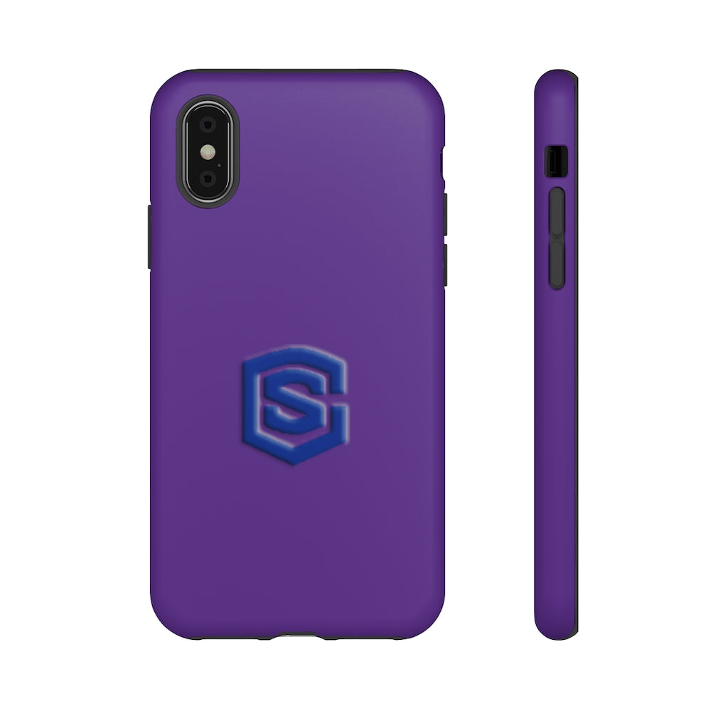 Purple Tough Cases Blue Logo