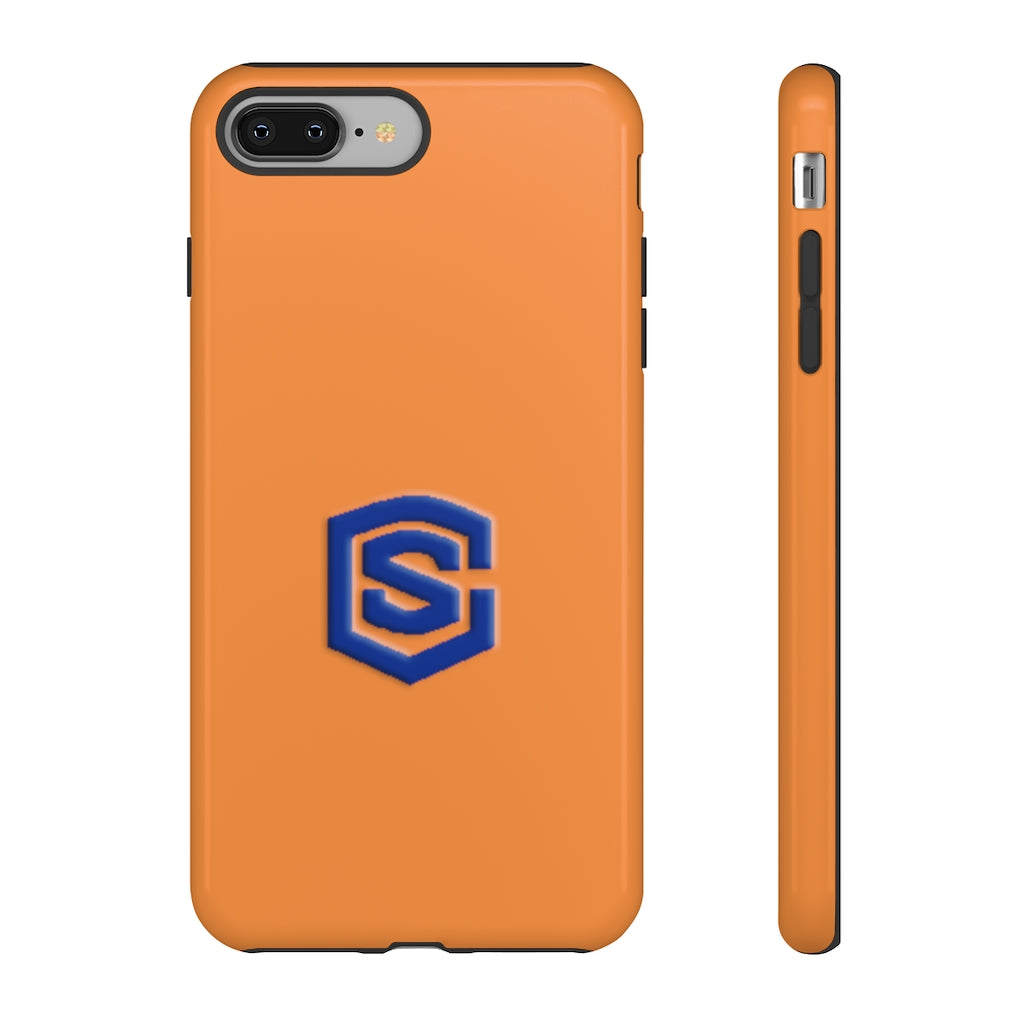 Orange Tough Cases Blue Logo
